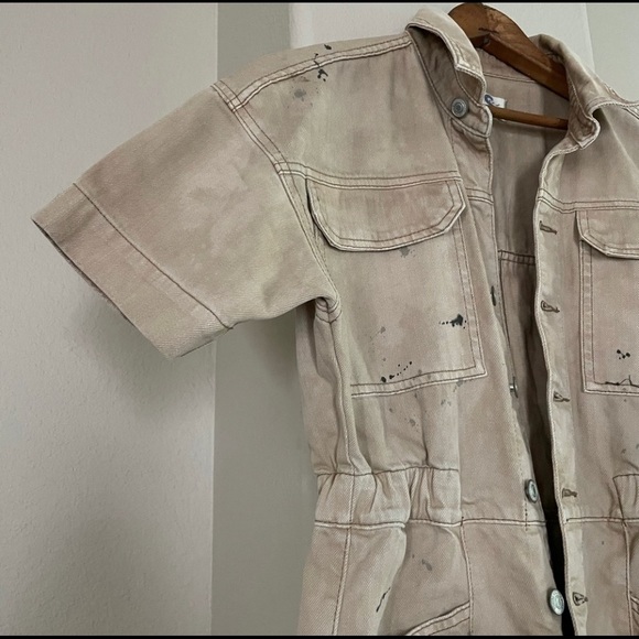NWT Free People Paint Splatter Jumpsuit - Picture 6 of 12